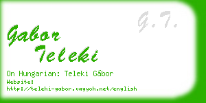 gabor teleki business card